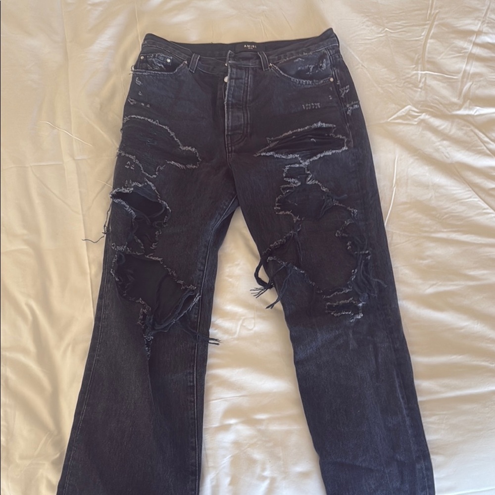 AMIRI Faded Black Denim Jeans